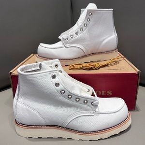 Red Wing Heritage X Concepts 6” Moc Toe White Leather Lace Up Boots 4315